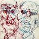 Murray x2, Oil Monotype, Encaustic